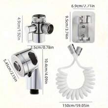Faucet Extender With External Shower Head, Cold And Hot Water Hair Washing Shower Accessory, Durable Plastic Bathroom Adapter, No Electricity Required, Easy Installation, Modern Minimalist Stylish Design, Also Suitable For Pet Bathing - Single Shower - View 2