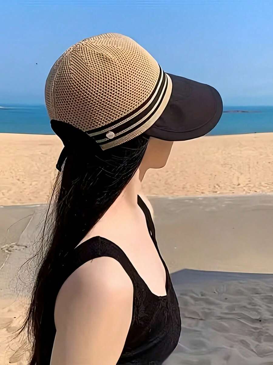 1 buah Topi Matahari Lipat Bertepi Lebar Wanita, Cocok untuk Aktivitas Luar Ruangan, Pantai, Perjalanan, dan Golf di Musim Panas - MultiWarna - View 1