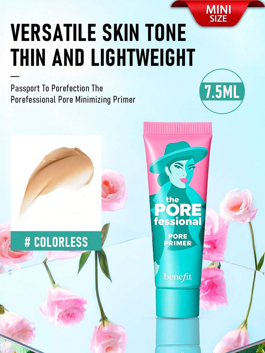 Benefit The POREfessional 毛孔隱形妝前乳迷你版 7.5ml/0.25 Oz | 絲滑輕盈配方，快速視覺模糊毛孔 | 無油配方 | 使肌膚光滑且霧面 | 適合所有膚色 | 自然妝感 - Travel Size Mini - 7.5ml - 查看 1