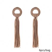 6pcs/Pack Round Ring Tassel Pendant DIY Jewelry Accessories Hanging Ornament Clothing Trimmings Small Tassels - Long Tassel Hoop Earrings - View 11