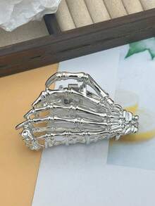 1pc Halloween Skeleton Claw Hair Clip, Gothic Punk Cosplay Skeleton Claw Hair Clip, Suitable For Hairstyle Styling Hair Accessories, Halloween Costume Party Decoration, Carnival Costume Headpiece, Halloween Horror Theme, Headpiece Gift, Halloween Home Decor - View 6