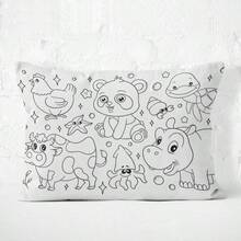 Children's 50*70cm Coloring Pillowcase Graffiti Long Pillow Parent-Child Activity DIY Hand-Painted Throw Pillow Cover - Multicolor - View 20