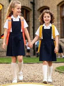 7/6/1 Pair Kids Unisex Knee-High Socks, Soft Uniform Dress Socks, Black & White, Suitable For Autumn/Winter Daily Wear, Back To School Season - Multicolor - View 5