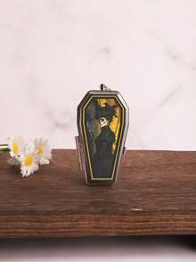 Cabin puff 1pc Coffin-Shaped Mini Ashtray With Flip Lid, Gothic Style, Portable For Outdoor, Car And Other Scenes. A Portable Gift. - One Size Fits All - View 21