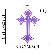 Cross Pattern Iron-On Embroidery Patch - Fun Design - Easy To Sew Or Iron, Durable Fabric Badge, Suitable For Personalized Jackets, Bags, DIY Crafts And More - Ironing Style - View 14