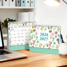 1件 2026-2027新款螺旋裝訂桌曆，創意日計畫日程日曆，桌面裝飾品，適合各種場合的節日裝飾禮物 - 多款 - 查看 9