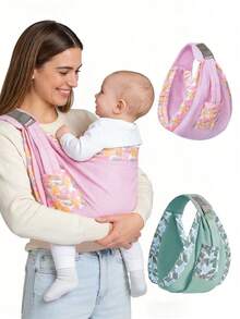 1pc Infant Baby Carrier Nursing Cover, Multifunctional Lightweight Backpack Carrier For Newborns, Convenient For Outdoor Use, Suitable For All Seasons - Pink - View 6