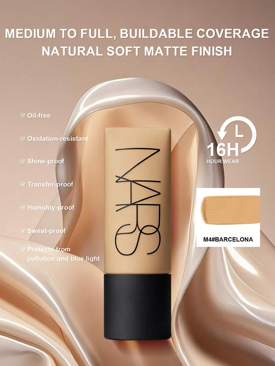 NARS Soft Matte Complete Concealer #Barcelona 45ml/1.5oz | 全遮瑕啞光底妝 | 長效持妝 | 抗脫色 | 控油 | 輕盈 | 均勻膚色 | 適合油性與混合肌膚 - Barcelona (Medium 4) - 查看 1