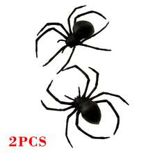 Halloween Black Spider Hair Clip, Realistic Large Spider Side Clip, Gothic Punk Style Girls Hair Accessory, Party Costume Cosplay Hair Clip, Halloween Accessory - Black - View 8