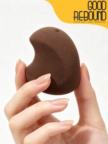 2/4/6/8/12 PCS Black & Brown Makeup Sponges, Latex Free Dual Use Wet Dry Beauty Sponges For Liquid Foundation, Cream, Powder & Concealer, Flawless Foundation Blending Applicator - Multicolor - View 5