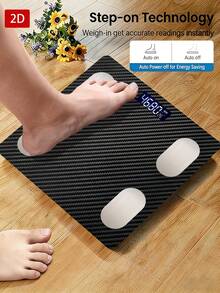 Intelligent Scale, Digital Bathroom Scale, Intelligent Digital LED Weight Scale, Bathroom Tools, Measures Weight Up To 400 Lb/180kg,Tempered Glass Surface,Temperature Detection,Uses AAA ( Not Included) - Multicolor - View 2