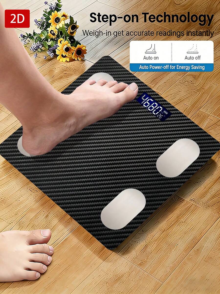 Intelligent Scale, Digital Bathroom Scale, Intelligent Digital LED Weight Scale, Bathroom Tools, Measures Weight Up To 400 Lb/180kg,Tempered Glass Surface,Temperature Detection,Uses AAA ( Not Included)