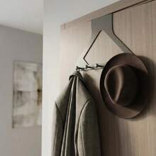 1pc Thickened ABS Door Back Hook Rack, Triangular Structure Stable And Durable, Hang Clothes Bags Keys Hats, Suitable For Small Space Storage, Solve Space Shortage, Door Back Storage Rack - Multicolor - View 10