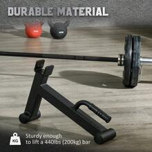 Barbell Jack Lift Assist Tool – Non-Slip Ergonomic Handle, Smooth Plate Loading & Unloading For 200kg Weight Plates, Compact Design For Home Gym, Deadlift Training Aid, Durable Steel Construction, Easy Storage, Fitness Accessory For Strength Workouts - Black - View 10