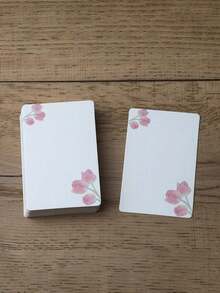 20pcs/60pcs Vintage Floral Blank Note Cards, Thick Square DIY Graffiti Paper For Sketching, Handwritten Messages And Greetings - A - View 9