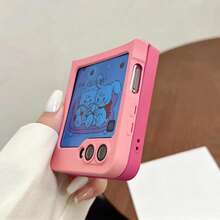 Cute Gradient Magnetic Case Compatible With Samsung Z Flip 8 For Magnetic Wireless Charging Cover For Galaxy Z Flip 7/6/5/4/3 - Pink - View 4