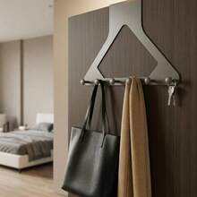 1pc Thickened ABS Door Back Hook Rack, Triangular Structure Stable And Durable, Hang Clothes Bags Keys Hats, Suitable For Small Space Storage, Solve Space Shortage, Door Back Storage Rack - Multicolor - View 7