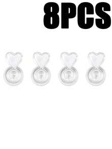4/8/10/12/14pcs Rubber Earring Backs, Silicone Anti-Drop Anti-Clogging Ear Plugs, Earring Backs, Suitable For Hook Earrings, Earrings And Ear Lobe Replacement Parts (Upgraded Air Cushion Version) - Upgraded Version - View 10