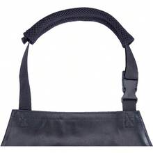 Delantal de trabajo negro resistente al agua con tirantes ajustables, fácil de cuidar, para cocina, salón y taller, medidas 99 * 72 cm - Negro - Ver 3