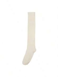 MLB Unisex VARSITY KNIT SOCKS Simple Comfortable Soft Casual Sports Socks 3ASOMV546-50CRS - Cream - View 1