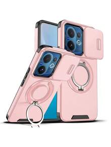 Casing Kompatibel Dengan iPhone 18 17 16 14 13 12 15 Pro Max Plus 16e 17e Air Armor Slide Camera Ring Magnetic Stand Shockproof Phone Kompatibel Dengan Galaxy/MOTO - Rose Gold - View 33