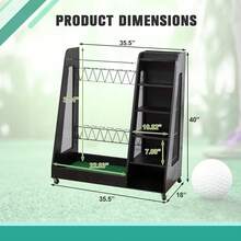 Black Wood Garage Sports Equipment Organizer - Black - View 1