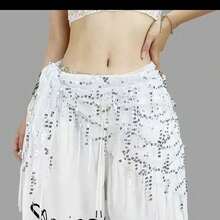 1pc Multicolor Summer Beach New Jazz Dance Hip Hop Waist Chain Hip Scarf Accessory, Sequin Triangle Scarf Tassel Waist Belt, Versatile Waist Scarf - Multicolor - View 4