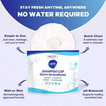 MedVance Gorro De Champú Sin Aclarado |   Gorro De Ducha Que Lava Y Acondiciona |   Gel De Ducha Sin Agua Hipoalergénico Con Ph Equilibrado |   Paquete De 3 - Talla única - Ver 2