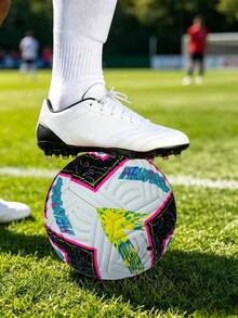 1pc Size 5 Adult Competition Soccer Ball, Multi-Color Training Football For Youth Students, Beach, Indoor, Outdoor PU Embossed - Multicolor - View 5