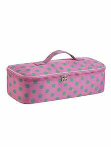 Polka Dot Hair Dryer Storage Bag With Leopard Print Design, Large Capacity Handheld Hair Tool Storage Bag,Multifunctional Cosmetics Bag,Toiletries Bag - Multicolor - View 19