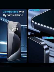 3片裝 9D 全螢幕 HD 鋼化玻璃螢幕保護貼，相容 iPhone 系列，窄黑邊完美貼合，防刮防震防油防指紋透明螢幕膜，適合女性，相容 iPhone 17 ProMax/17 Pro/Air/16 ProMax/16 Pro/16/15 ProMax/15 Pro/15/14 ProMax/14 Pro/14/13/12/11[16e，防水保護殼，手機螢幕保護貼，灰色，生日，17 Pro 保護殼，放大鏡] - 無色 - 查看 7