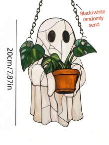 1/2pcs Ghost Sun Catcher - Colorful Acrylic Window Decor, Cute Ghost & Plant Decoration, Gothic Sun Catcher, Ghost Home Decor, Halloween Window Decor, Haunted House Aesthetic, Suitable For Home, Bedroom, Living Room, Wall Decoration (Remove Protective Film Before Use, Made Of Acrylic, Not Glass) Room Decor Bedroom Decor Halloween Decor Autumn Decor - View 15