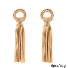 6pcs/Pack Round Ring Tassel Pendant DIY Jewelry Accessories Hanging Ornament Clothing Trimmings Small Tassels - Long Tassel Hoop Earrings - View 17
