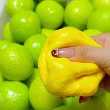 1pc Crunchy Color-Changing Mango Squeeze Ball, Handmade ASMR Tactile Toy, Stress Relief Fingertip Toy, Cute Holiday Party Favor & Desk Decor, Suitable For Kids, Teens, Adults, Holiday Gift, Fun Birthday, Easter, Halloween, Christmas, Crunchy Squeeze Ball - Multicolor - View 4