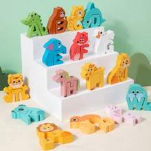 Mainan Puzzle Balok Kayu 3D Besar untuk Anak-Anak, Mobil Transportasi, Hewan, Dinosaurus, Huruf, Mainan Edukasi Pendidikan Dini - MultiWarna - View 9