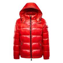 Glossy Puffer Jacket Men Quilted Insulated Jacket Zip Up Padded Coat Warm Down Jacket Casual Winter Jacket Outwear - Red - View 10