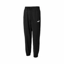 PUMA Solid Color Casual Woven Drawstring Mid-Rise Knit Joggers Unisex Black - Black - View 5