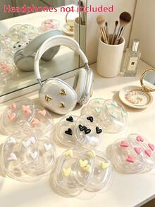 Casing Pelindung Earphone Desain Hati Transparan Gaya Romantis yang Lucu, Cangkang Pelindung Transparan Lembut Tahan Gores, Aksesori Digital, Casing Pelindung Earphone Multifungsi, Pelindung Headphone Over-Ear, Cocok untuk Headphone Over-Ear dan Earcup, Sempurna untuk Halloween, Natal, Kembali ke Sekolah atau sebagai Hadiah untuk Guru, Hadiah Luar Biasa untuk Penggemar Produk Elektronik - Beraneka warna - View 6