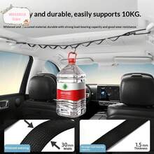 Cuerda para Secar Ropa en el Auto, Ajustable y Multifuncional, para Asientos Traseros de Vehículos, Viajes por Carretera, Campamentos y Uso en Viajes - Negro - Ver 4