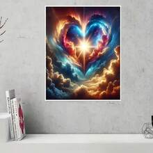 مجموعة رسم الماس 5D DIY - ماسات دائرية كاملة الحفر، نمط القلب، مجموعة حرفية أكريليك للديكور المنزلي، هدية إبداعية بدون إطار مجموعة رسم الماس - بدون إطار - مشاهدة 6