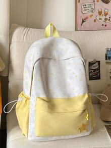 Women's Striped Print Backpack, Student School Bag, Waterproof Casual Backpack, Multi-Pocket Design, Suitable For School And Weekend Travel - Multicolor - View 23