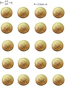 10pcs Electroplated Faux Metal Buttons, 3D Carved Seta Design, Grid Frame Touch, Suitable For Suits, Vests, Jackets, Pants, Household Items, Vintage Metal Button Set In Gold, Black, White, Yellow, Pink Colors - Gold - View 17