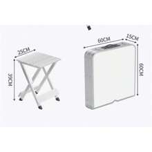 Foldable Table, Picnic, Camping, Night Market, Stall, Stand, Home, Portable, Eating, Table, Chair, Set - White - View 8