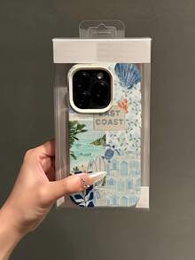1件 白色休閒海龜度假風極簡個性化 TPU 防摔全包手機殼，適用於 Apple 17 16 15 14 13 12 11 Pro Max Air 及系列 - 彩色 - 查看 4