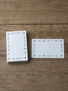 20pcs/60pcs Vintage Floral Blank Note Cards, Thick Square DIY Graffiti Paper For Sketching, Handwritten Messages And Greetings - A - View 18