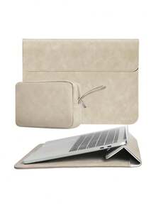 SENLASI 13/14 吋筆電保護套包 PU 皮革保護套與配件包，適用於 MacBook、HP Chromebook Surface Notebook 的筆電包，便攜式筆電保護套 - 查看 2