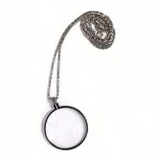 1pc Necklace Magnifying Glass, Gold/Silver, Wearable Magnifier, Convenient And Portable For Daily Use - Multicolor - View 6