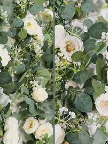 1/2pcs 70 Inch/5.9ft Artificial Eucalyptus Wreath, Plastic Eucalyptus Leaf Garland, Suitable For Spring DIY Front Door Wreath, Room Decor, Office Party Decoration, Holiday Home Decor (Valentine's Day, Wedding, Birthday) - A - View 6