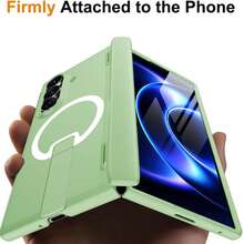 Casing Ponsel untuk Galaxy Z Fold 8 Ultra, Kompatibel dengan MagSafe, Pelindung Layar Terintegrasi dan Penyangga Tersembunyi, Perlindungan Engsel, Casing Ponsel Tahan Guncangan Kelas Militer - Hijau - Mint Green - View 9