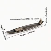 1pc Metal Fisherman Backflow Incense Burner, Zen Design Compatible With Incense Sticks, Aromatherapy Healing, Meditation And Mindfulness, Home Decor, Suitable For Christmas, Halloween, Easter And Other Holiday Gifts And Display - a - View 5